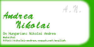 andrea nikolai business card